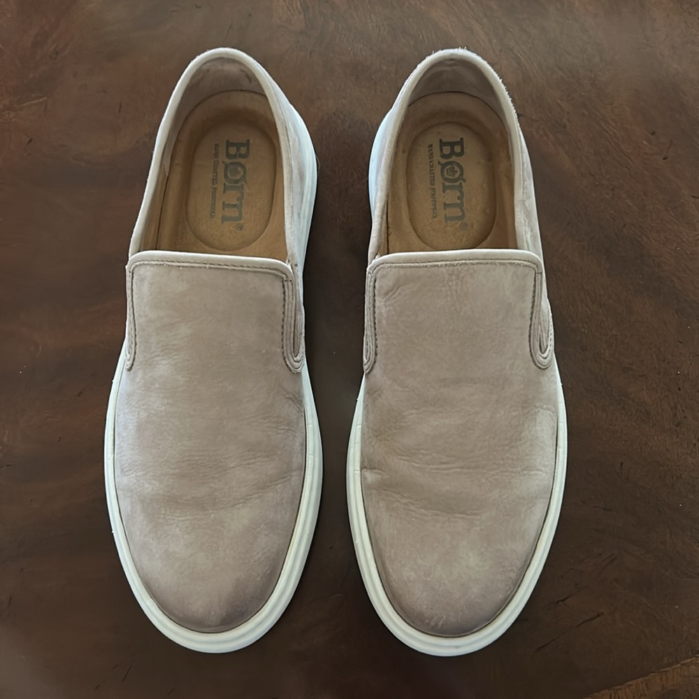 Men's Born Tan Leather Slip-On Shoes• NWOT - Picture 4 of 11